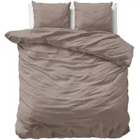 Primaviera Deluxe Dekbedovertrek Satin Taupe Katoensatijn-200 x 200 / 220 cm | 2-Persoons