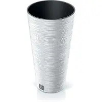 Prosperplast 7.5l Furu Collection 25x25x48 Cm Flowerpot Zilver