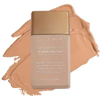 Sigma Beauty Skin Perfector - Hydraterende huidtintbasis voor lichtgewicht opbouwbare dekking met hyaluronzuur-niacinamideserum en meer (3 medium