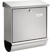 Burg wachter Wandbrievenbus Comfort-set 39130 Ni - Staal En Rvs - 38x44x14,8cm