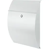 Burg wachter 38700 CAPRI 813 W Brievenbus Plaatstaal Wit Sleutelslot
