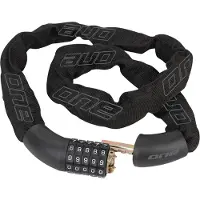 One kettingcijferslot 6.90 6mm/90cm black/grey