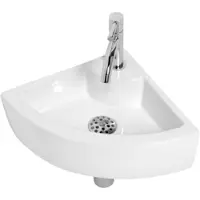 Plieger Miami hoekfonteinset compleet 32x32cm wit