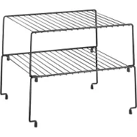 Metaltex Stapelbaar Rek voor Borden 32x32x14 cm 2 Stuks Zwart