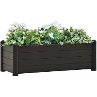vidaXL Plantenbak verhoogd 100x43x35 cm PP antraciet