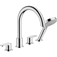 Hansgrohe Vernis Blend Afdekset badkraan - 211mm 4-gats - hoogglans chroom