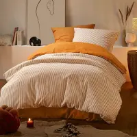 De Witte Lietaer Dekbedovertrek Tango Cleo Copper Flanel-140 x 200 / 220 cm | 1-Persoons