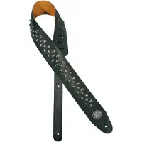 Gaucho GST-284-BK gitaarriem, zwart, met chromen knoppen