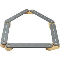 Meowbaby Beam 5-elements Wooden Balance Board Sensoric Grijs