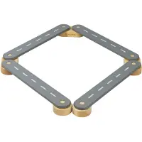Meowbaby Beam 4-elements Wooden Balance Board Sensoric Grijs