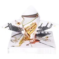 Ambiente Tafel diner servetten - Muziekinstrumenten thema - 40x stuks - 33 x 33 cm - Klassieke muziek