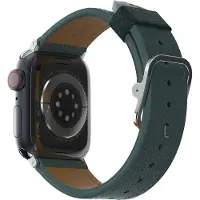 Otterbox Symmetrie Cactus lederen horlogeband voor Apple Watch 9/8/7 45mm (42 mm, 44 mm, 45 mm, Veganistisch leer, Horloge Series 3 42mm, Apple Watch Series 10), Horlogebandjes, Groen