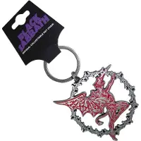 Rock Off Black Sabbath - Daemon Ring Sleutelhanger - Zilverkleurig/Rood
