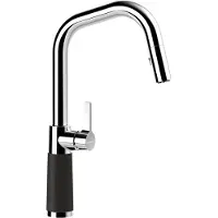 Schock armatuur SC-530 in de kleur ONYX, met afvoerkraal / CRISTALITE PLUS