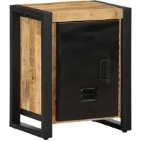 vidaXL Nachtkastje 40x30x51 cm massief ruw mangohout
