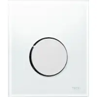 Tece Loop urinoir drukplaat glas wit toets glans chroom