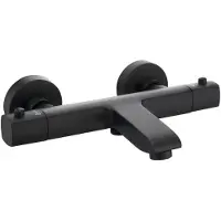 Van Marcke GO Badkraan Helene Black Opbouw Thermostatisch Mat Zwart
