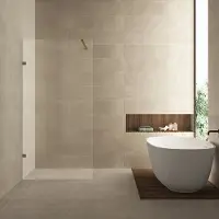 Wiesbaden Inloopdouche Less 200 cm 8 mm Nano Helder Glas Geborsteld Brons Koper (alle maten)