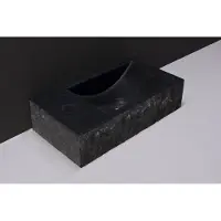 Forzalaqua Fontein venetia graniet gezoet en gekapt met kraangat links 40x22x10 cm