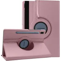 Ntech Samsung Tab S8 Plus hoes Draaibare Book Case Cover Rose Goud - Samsung Galaxy Tab S8 Plus hoesje 2022/ Tab S7 FE 2021/Tab S7 Plus 2020 hoesje -Tablet Hoes 12.4 Inch
