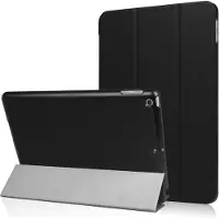 Ntech iPad Hoes 2017 - iPad 2018 Hoes Zwart 9.7 Inch - iPad 2018 Hoes 9.7 - iPad 2017 Hoes smart cover Trifold