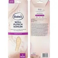 Balea Wol Pluche Inlegzolen - Maat 36/37 - 1 paar Wollen-inlegzooltjes | 100% Schapenwol - Warm en Comfortabel