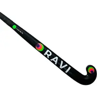RAVI Hockeystick Junior - low bow - 30% Carbon - Black 35''