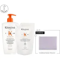 Kérastase Nutritive Refill Voordeelverpakking + Cadeau - Shampoo 500ml & Navulling 500ml + Flatpouch Cadeau - Glans & Hydratatie voor Droog Haar