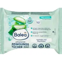Balea Make-up verwijderaardoekjes 3-in-1 verfrissend, 25 stuks