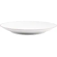 BonBistro Plat bord 26,5cm coupe burgundy rim Basic White (Set van 6)