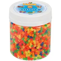 Hama strijkkralen speelgoedpot neonmix - 3000 stuks creatief.