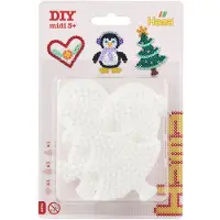 Hama strijkkralenbordjes - hart, pinguin, boom