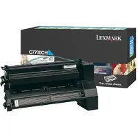 Lexmark C7700CH toner cyaan hoge capaciteit (origineel)