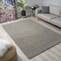 Muratap Loca shaggy vloerkleed lichtgrijs hoogpolig- 300x400 cm