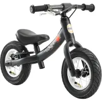 Bikestar Sport, 2 in 1 meegroei loopfiets, 10 inch, zwart unisex