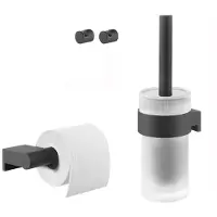 Tiger Toiletaccessoireset Bold Zwart Zonder Klep (4-delig)