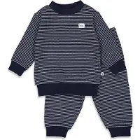 Feetje Wafel pyjama royal blue/wit Blauw Jongens/Meisjes Katoen Streep - maat 74