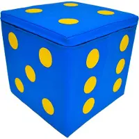 WEPLAY Eduplay zachte kubus blauw - educatief speelgoed 30x30x30 cm.