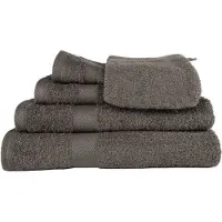 Tiseco HOME STUDIO - Gastendoek RIVA - SET/10 - 100% katoen - 450 g/m² - 100% katoen - superzacht en zeer absorberend - 30x50 cm - Donkergrijs