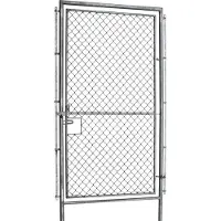 Aquagart Poort voor wildhek, boshek, weidehek, geknoopt draadgaas, 2 meter breed