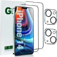 Ntech Geschikt voor iPhone 14 Camera lens protector 2 stuks + Geschikt voor iPhone 14 Screen protector 2 stuks