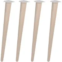 Furniture Legs Europe Meubelpoot conisch Ø 3 cm en hoogte 72 cm van massief hout - 4 stuks