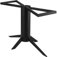 Furniture Legs Europe Stalen tafelonderstel zwart kolom 140 bij 80 cm en hoogte 73 cm