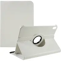Peachy 360 Rotating bookcase Vegan Leather hoes geschikt voor iPad 10e gen 10.9 inch 2022 - wit