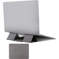 Peachy Lichtgewicht Opvouwbare Magnetische Laptop Standaard Inklapbare Design Houder - Donkergrijs