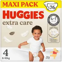 Huggies Extra Care baby luiers, Maat 4 (8 tot 16 kg), 76 luiers met vochtindicator en Disney designs, Maxi Pack