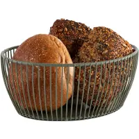 Aps brood- en fruitmand SVART, ovaal, 200 x 150 mm, groen