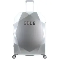 Elle - Diamond | Harde Koffer / Trolley / Reiskoffer - 76.5 cm (Large) - Zilver - Zilver / Large