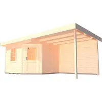 Weka Tuinhuis Met Overkapping 213 Type B Gr1 238x541cm