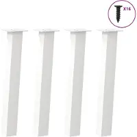 vidaXL Console tafelpoten 4 st 72 cm staal wit